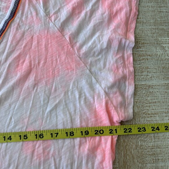 Pitusa Inca Pink/White Tie-Dye Short Sleeve Long Maxi Dress Pima Cotton Medium - Picture 6 of 8